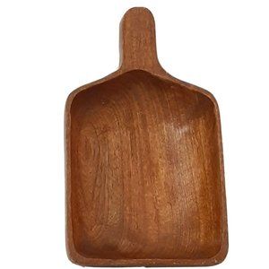 Vintage Wood Handled Square Scoop Bowl Hand Craft